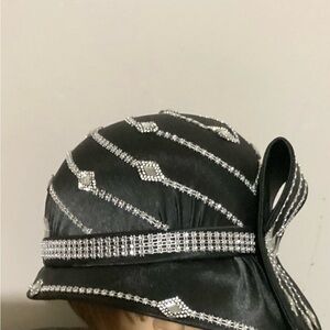 Elegant Black and Silver Women's Hat